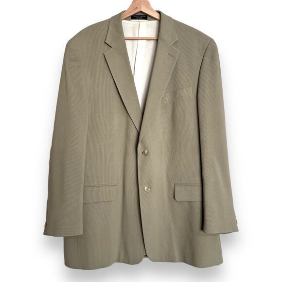 Coconut Grove 100% Silk Sage Green Two Button Blazer Sport Coat Men's Size 44L - Picture 1 of 16